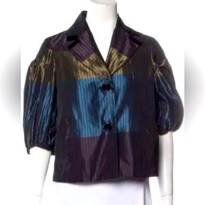 ETRO pinstripe multi color two button blazer size 40 made in Italy 🇮🇹